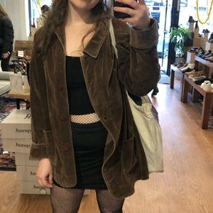 vintage nordstrom velvet like brown jacket